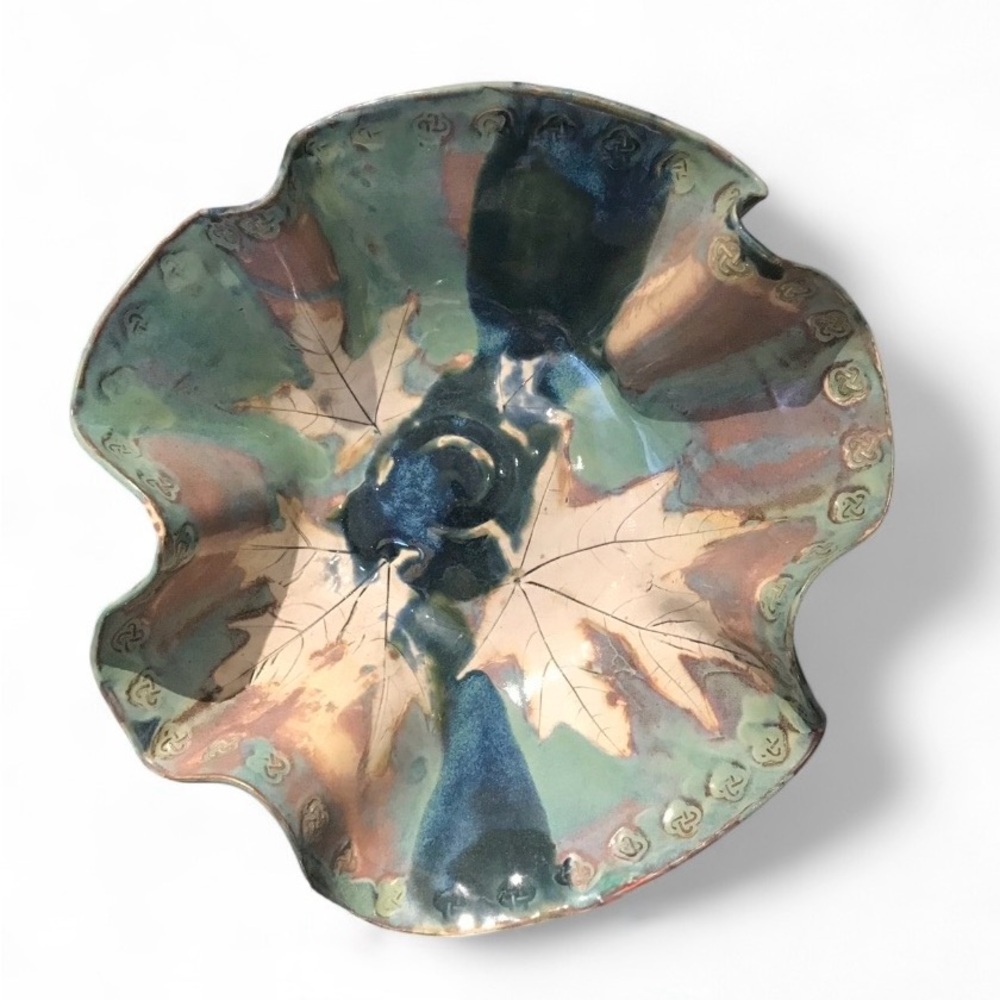 Studio Pottery Ruffled Bowl